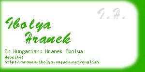 ibolya hranek business card